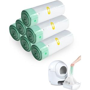 ANWA 120 Count Cat Litter Box Liners for Automatic Cat Litter Box and Litter Box Robot 4/5, Heavy-Duty, Extra Thick, Economy Bulk Pack