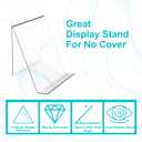 6 x Boloyo Acrylic Book Stand Without Ledge,6 Inch 6PC Clear Acrylic Display Easel Transparent Display Stand Holder Tablet Holder for Displaying Pictures,Books,Artworks, CDs