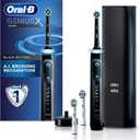 Oral-B GENIUS X Electric Toothbrush with 3 Oral-B Replacement Brush Heads and Toothbrush Case, Black (6 Piece Set)