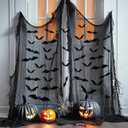 4 x 3D Halloween Bats Decorations Party Supplies,120PCS Bat Stickers for Wall with 4 Different Sizes, Black PVC Bats for Halloween Party Decorations Indoor