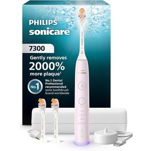 Philips Sonicare 7300 Series Electric Toothbrush  NextGeneration Sonicare Technology, Pressure Sensor, 12 Brushing Settings, SmarTimer, 21Day Runtime, Travel Case, Navy Blue, HX7423/05