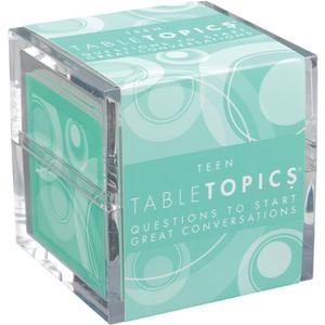 TableTopics Teen Conversation Cards for Teenagers with Their Family & Friends, 135 Fun Questions for Connection at Dinnertime, Hangouts, Game Night, & Classrooms