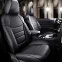 CocheFamilia Custom Fit RAV4 Hybrid Car Seat Covers for Select Toyota RAV4 Hybrid (Not for 2019-2025 Hybrid/Prime SE,XSE) 2019 2020 2021 2022 2023 2024 2025 - Full Set,Leather (Black)