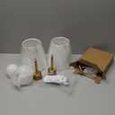 Battery Operated Wall Sconces Set of Two,Wireless Rechargeable Wall Light With Remote Control, Dimmable, Amber Light/Warm White/Natural White/Daylight/RGB, Timer,for Living Room,Bedroom,Entryway,Gold (20.6 Inch, Brass)