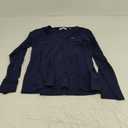 Lacoste Women's Long Sleeve Cotton Jersey Veneck Tee Shirt Size 40