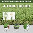 1.38" Artificial Grass Turf 5 x 10 FT, Dog Grass Pads Indoor Outdoor Garden Lawn Landscape Patio Turf Mat Thick Fake Faux Grass Rug Dog Pets Mat for Puppy Potty Training