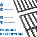 SafBbcue Grates for Royal Gourmet GD4002T Cast Iron Grill Replacement Parts for Royal Gourmet 4 Burner, Grill Grates Replacement for Camping Grill