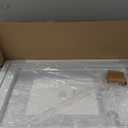 Keonjinn Gold LED Bathroom Mirror 24 x 36 Inch with Frontlit & Backlit, Lighted Mirrors Metal Framed for Wall, Stepless 3 Colors Lights, Anti Fog, Tempered Glass, Brighter and No Dark Corner