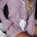 Aamikast Womens Pajama Sets Button Down Long Sleeve Sleepwear Soft 2 Piece Pjs Lounge Set (XL)