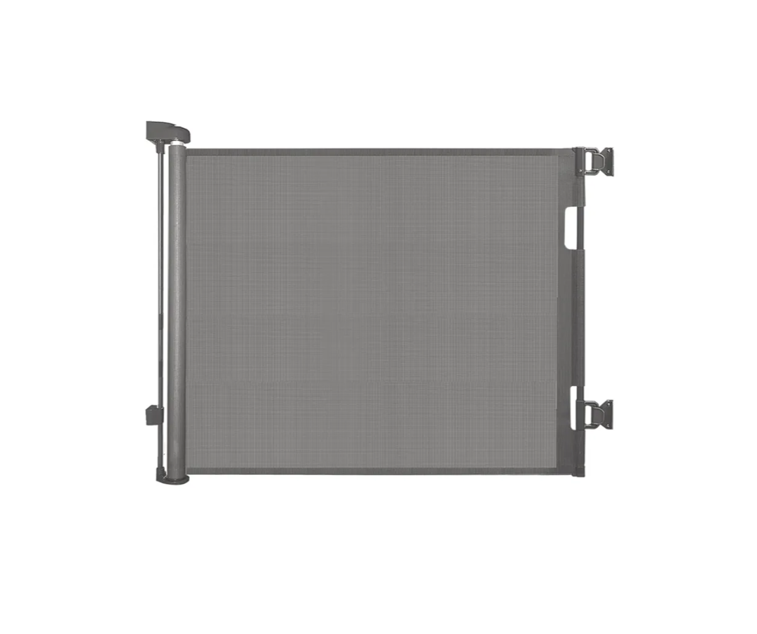 DEAR LOV Retractable Mesh Baby Gate, 33" Tall, Extends up to 55" Wide, Child Safety Gate for Doorways, Stairs, Hallways, Indoor/Outdoor (33"x55", Gray)