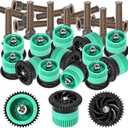 Honoson 16 Pcs Variable Arc Nozzle Radius High Efficiency Replacement Pop up Sprinkler Heads Compatible with Rainbird, Hunter, Orbit Pop-up Sprinklers (4 Van, Black Green)