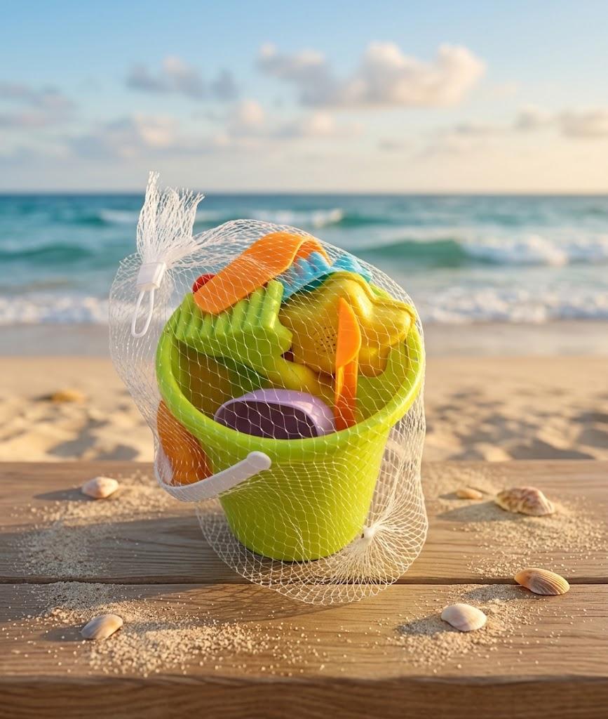 Beach Toys for Toddlers, Sand Castle Toys with Bucket, 