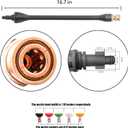 Pressure Washer Spray Gun - for Ryobi Pressure Washer Gun M22-14MM and M22-15MM Hose Connectors - with 1 Tips Holder and 5 Spray Nozzle Tips