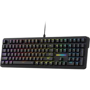 Redragon K745 Wired Gasket RGB Gaming Keyboard, 108 Keys Mechanical Keyboard w/Extra 4 Hotkeys, Upgraded Hot-swappable Socket, 5-Layer Noise Dampening, Creamy & Thocky Custom Linear Switch (Essential Black)