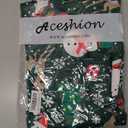 Ugly Christmas Shirts Women Merry Christmas Trees Tees Long Sleeve Xmas Snowman Blouse Top V Neck (Green, L)