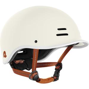 Retrospec Remi Adult Bike Helmet for Men & Women - Bicycle Helmet for Commuting, Road Biking, Skating with Adjustable Dial, Matte Eggshell With Adjustable Dial, Medium 57-59cm