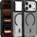 ZTOFERA Magnetic for iPhone 17 Pro Max Case,Compatible with MagSafe,Raised Camera Protection+AI Camera Control Button,Anit-Fingerprint Translucent Matte Back Phone Cover(Black)