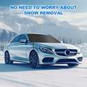 Windshield Cover for Ice and Snow,New Upgraded Heavy Duty Windshield Snow Cover,Extra Large Size (75"x45"),Windproof Winter Frost and Deicing Awning Suitable Fzor Cars, Trucks, SUVs (Black grey)