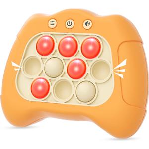 Handheld Game for Kids 6-12 with Lights and Sounds, Sensory Fidget Toys for Kids 8-12, Birthday Gifts for 6 7 8 9 Year Old Girls & Boys & Teens -Orange