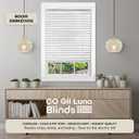 Cordless Room Darkening Venetian Blind - 27 Inch Width, 64 Inch Length, 2" Vinyl Slat Size - White - GII Luna Light Filtering Horizontal Mini Windows Blinds for Interior by Achim Home Decor