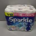 Sparkle Pick-A-Size Paper Towels, Spirited Print Design, 6 Double Rolls (660 Sheets Total) - Strong 2-Ply Towels for Kitchen Cleanup and Everyday Messes
