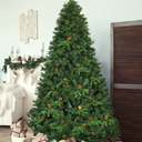 Goplus 7.5ft Pre-Lit, 540 LED Lights Holiday Indoor Decoration Artificial Christmas Tree