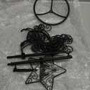 Otoolling 2 FT Jesus Iron Christmas Tree Ornament Display Stand with Hanger Hook Metal Ornament Display Tree Stand Hanger for Jesus Christmas Balls Bauble Decorations Gift Craft Tabletop(Black)