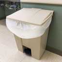 (200 Pack) 13 Gallon Trash Bags, 12-16 Gallon White Kitchen Bags, 1.5 Mil, Heavy Duty, Fits Round and Square 12-16 gal Trash Cans, 24" x 31" Garbage Trash Can Liners