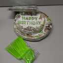 96Pcs Reptile 6th Birthday Party Supplies Lizard Snake Turtle 6th Birthday Party Plates and Napkins Green Reptile 6 Years Old Tableware Set for Tropical Wild Greenery Decoration Favors Serves 24