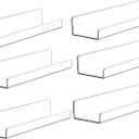 6 Pcak Clear Acrylic Shelves for Bedroom,Room,15 Inch Bathroom Wall Shelf & Organizer,Invisible Floating Shelves & Wall Storage for Collectibles Perfume Shelf,Record,Funko Pop,Lego Display,Bookshelf