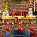 2 Pcs Gold Christmas Metal Stocking Holders for Mantle, Heavy Duty Stocking Hangers Stocking Hook Xmas Ornaments for Counter Tables Window Fireplace Mantle Decoration