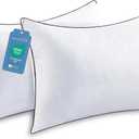 JOLLYVOGUE Standard Pillows Set of 2, Cooling and Supportive Pillows Full Size Set of 2 for Side and Back Sleepers, Down Alternative Hotel Collection Sleeping Pillow (01 - Classic Design)