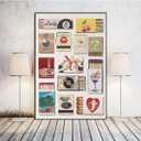 Vintage Matchbook Prints Painting Trendy Coastal Cowgirl Matches Poster Retro Eclectic Matchbox Canvas Wall Art Funky Match Box Aesthetic Room Wall Decor for Bar Cart Unframed 12x16inch