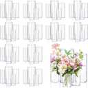 60pcs Glass Vase Cylinder Vases for Centerpieces Small Flower Glass Vases Home Decor Centerpiece Table Clear Flower Vase Decorations for WeddingHoliday 4,6,7.5,8,10 Inch Tall