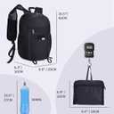 Blue Quartz 15L Hiking Backpack with Soft Flask, Ultralight Hiking Daypack with Chest Pockets for Phone Sternum Straps, Lightweight Foldable Packable Back Pack for Women Men(patent pending) (Black)