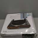 Audio-Technica At-LP60X-BW Fully Automatic Belt-Drive Stereo Turntable, Hi-Fi, 2 Speed, Dust Cover, Anti-Resonance, Die-Cast Aluminum Platter Brown