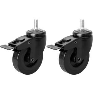 74064 Locking Caster for Pit Boss Pro Series 1100, Austin XL Parts, Pit Boss 820 Replacement Wheels Navigator 850, Louisiana Grill, Rec Tec Grill Replacement Parts, 2-Pack 3" Locking Caster Wheel
