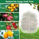 Fruit Tree Netting with Drawstring Zipper, Garden Netting for Garden Protection, Insect Bird Netting for Fruit Trees, Fine Mesh Plant Protection Net for Blueberry Bushes (8.2ft x 6.6ft)