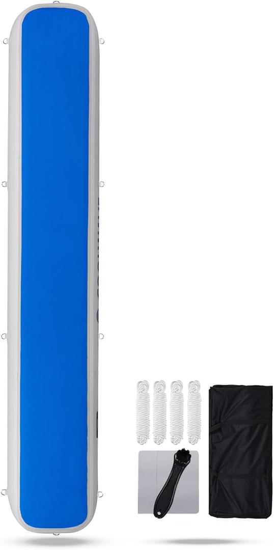 COOLWAVE 10FT Inflatable dock fender, Rectangle Inflatable Flat Boat Fenders Bumpers for Docking, Heavy Duty Large Dock Fender for Yachts, Pontoon Boat, Ski Boat,1 Pack, Size: 10'x 16"x 8"