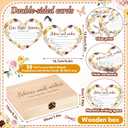 Estune 322 Pcs Bridal Shower Games Set for 50 Guests Includes Bingo, Scramble, Would She Rather, What's in Purse, Advice and Wishes Wedding Games Double Sided with Wooden Box, 20 Pencils(Fall in Love)