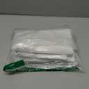 Hicarer 100 Pcs Disposable Adult Bibs with Crumb Catcher for Elderly Eating Plastic Bibs Single Use Dining Clothing Protectors