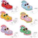 Valentine's Day Exchange Cards - 36 Sets Valentine Activity Card with Shoe Charms Bulk for Kids - Funny Valentine Exchange Card for Classroom Class Gifts Goodie Bag Party Favors