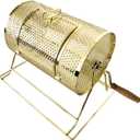 YH Poker Deluxe 11" x 8" Brass Plated Raffle Drawing Ticket Drum Holds 2500 Drawing Tickets Spinning Lottery