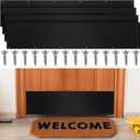 Dunzy 8 x 36 Inches Metal Kick Plate for Bottom of Door Aluminum Kick Plates with Screws for Wood Metal Door Interior/Exterior Anti Scratch Protection(Black,2 Piece)