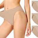 3Pcs Dance Nude Briefs Seamless Underwear for Women and Girls Gymnastics Ballet Beige Undergarments , Child L, (12-14 Years)