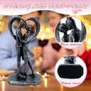Anniversary Wedding Gifts, Love Ornament for Couple, Romantic Couple Sculptures, Abstract Resin Statues for Home Decor, Valentines Statues Decor for Desk Office, Valentines Gifts for Women Wife