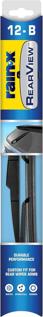 Rain-X 850028 RearView 12-B Rear Wiper Blade, 12 Inch Composite Rear Wiper Blade, Fits Rock Lock 3 (Pack Of 1), Automotive Replacement Wiper Blades That Meet Or Exceed OEM Quality And Design Standards