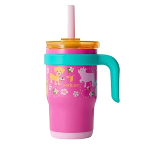 REDUCE 14 Oz Coldee Kids Tumbler with Lid - Coldee Insulated Travel Mug - Spill-Proof, Sweatproof Stainless Steel, BPA-Free - Includes Handle 