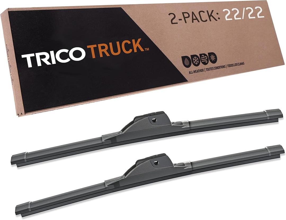 TRICO Truck (58-22220) 22 Inch Pack of 2 Automotive Replacement Windshield Wiper Blades, High Performance All Weather Beam Blade for Select Vehicle Models