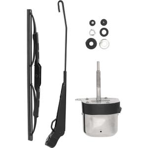 UTV Electric Wiper Motor Kit, 12V 105 Rotating Universal Electric Wiper Arm for Tractor, Fishing Boat, ATV, UTV